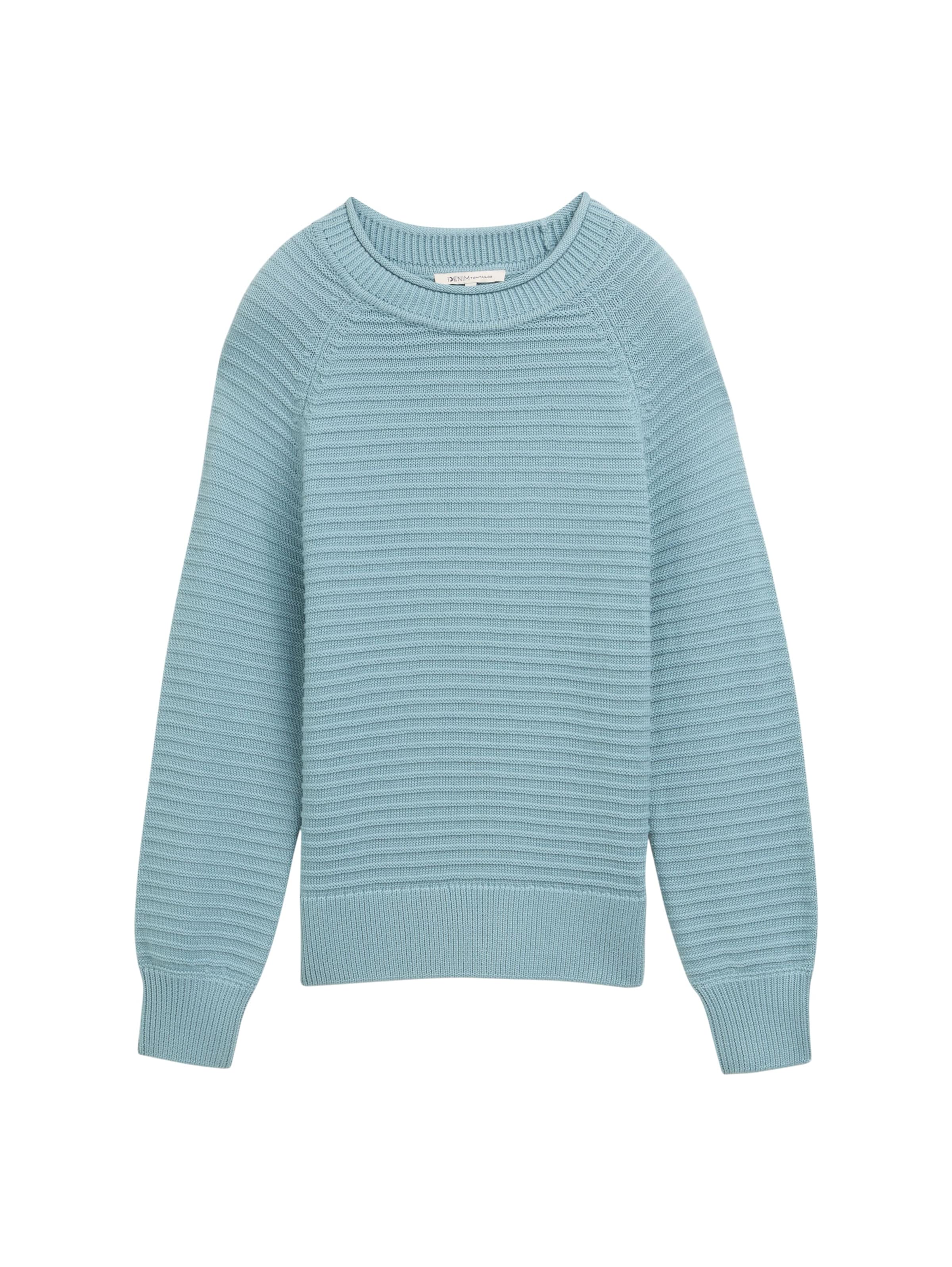TOM TAILOR DENIM Sweater in Blue: front