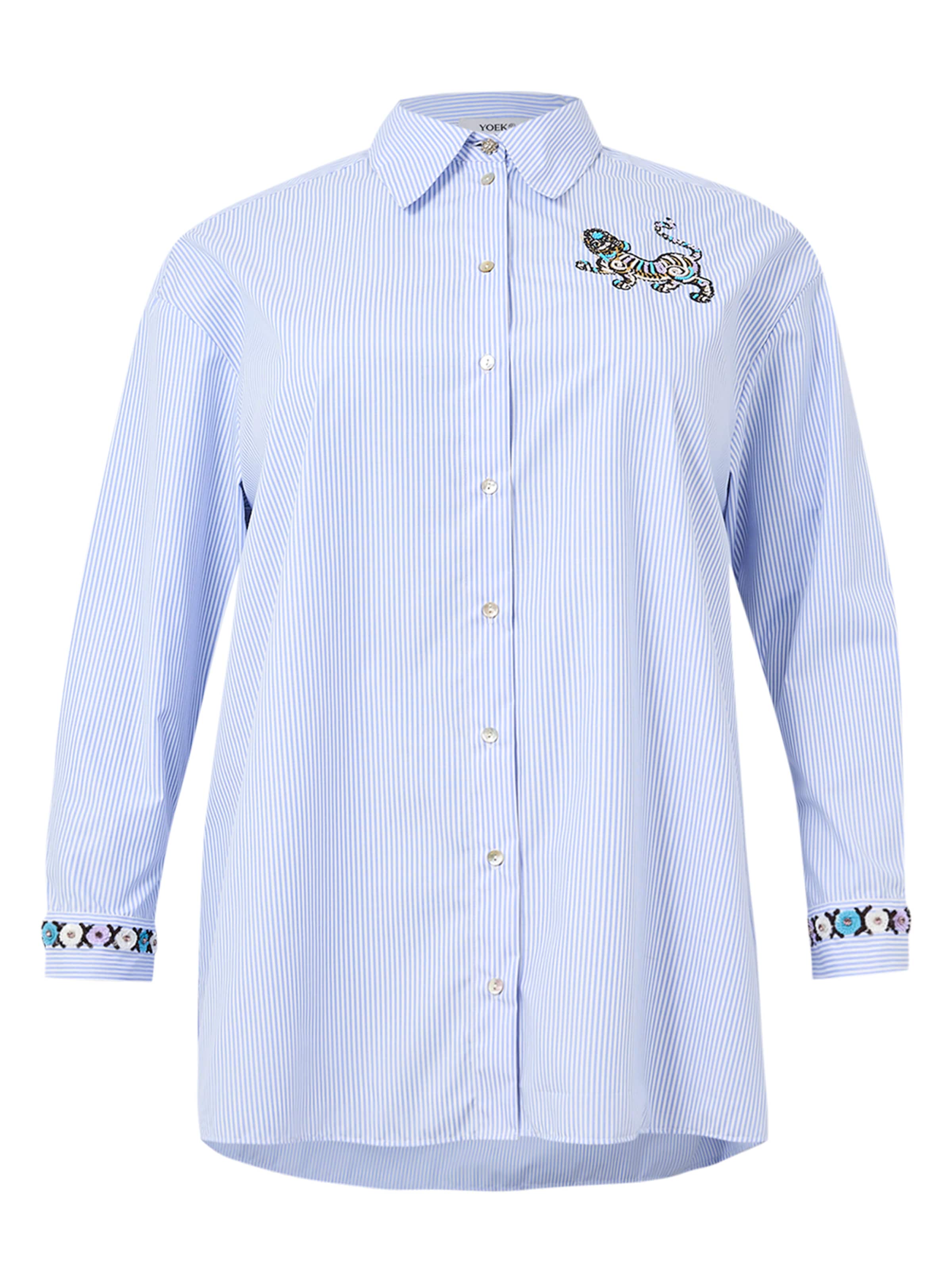 Chemisier YOEK en bleu : devant