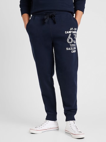 CAMP DAVID Tapered Pants in Blue: front