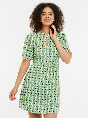 Threadbare Summer Dress 'Cleveland' in Green: front