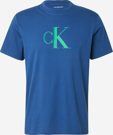 Calvin Klein Jeans Тениска в синьо: отпред