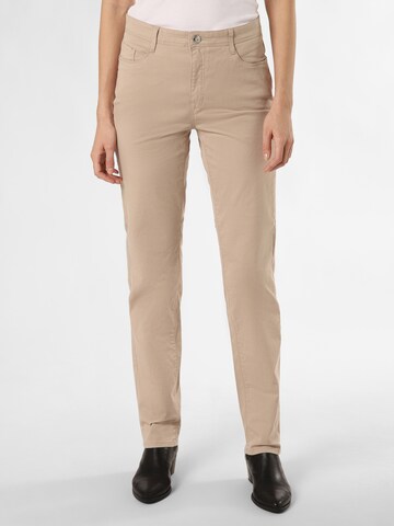 BRAX Slimfit Broek in Beige: voorkant