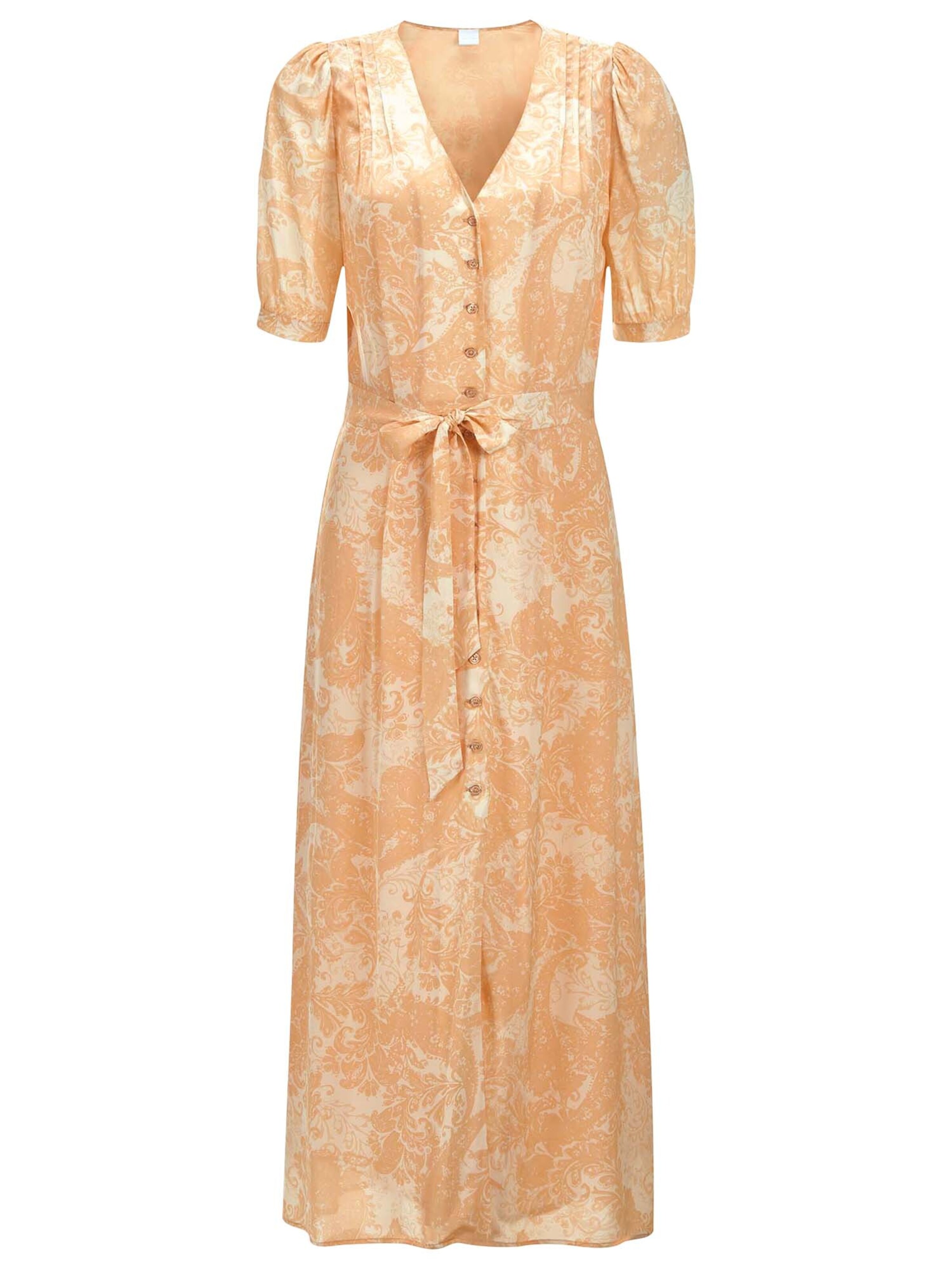 Robe-chemise MADELEINE en orange : devant