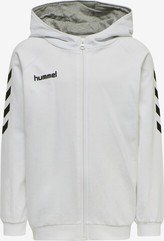 Veste de survêtement Hummel en blanc : devant