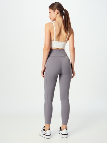 ADIDAS SPORTSWEAR Skinny Sporthose 'Studio Luxe Wind Super-High-Waisted Rib' in Grau