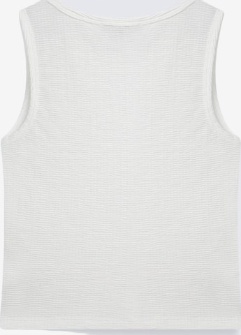LTB Jeans Top 'LTB Jeans Damen-Tanktop in schmaler Passform' in Wit: voorkant