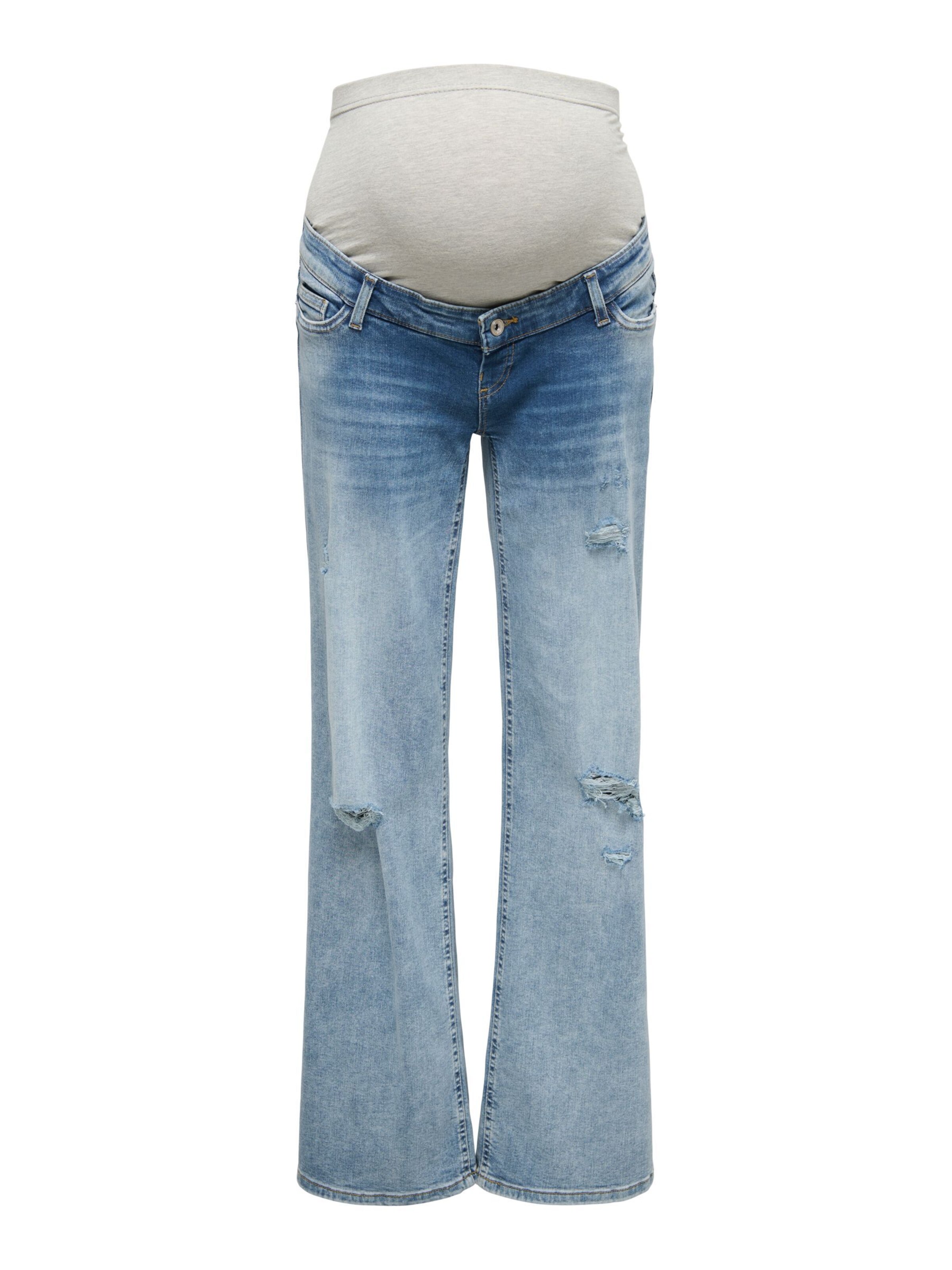 Only Maternity Wide leg Jeans 'OLMBlush' in Blauw
