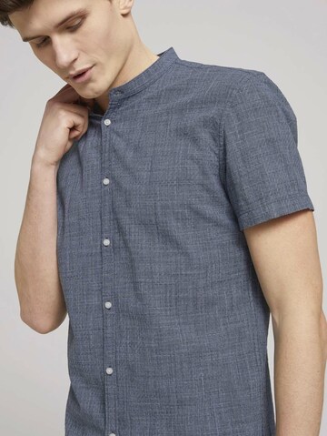 TOM TAILOR DENIM Regular fit Button Up Shirt in Blue