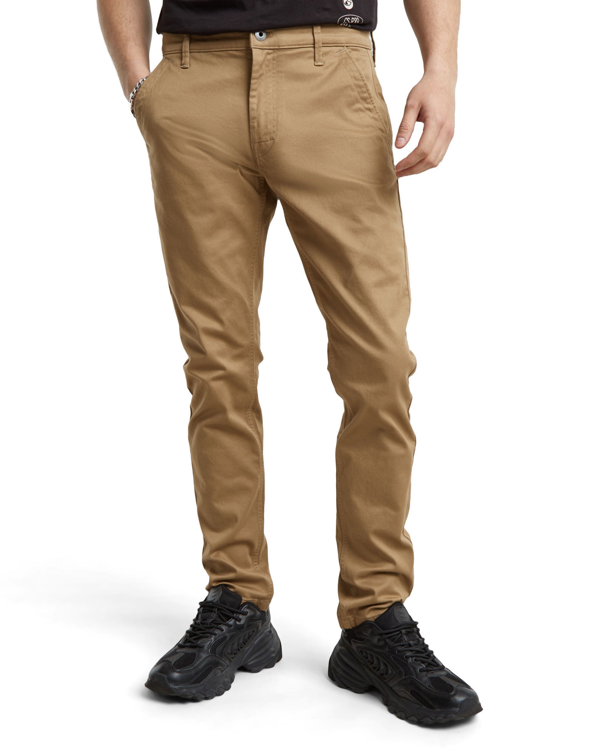 G-STAR Skinny Chino Pants in Beige: front