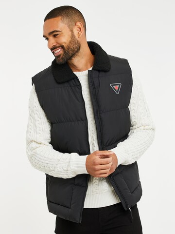 Threadbare Vest in Black: front