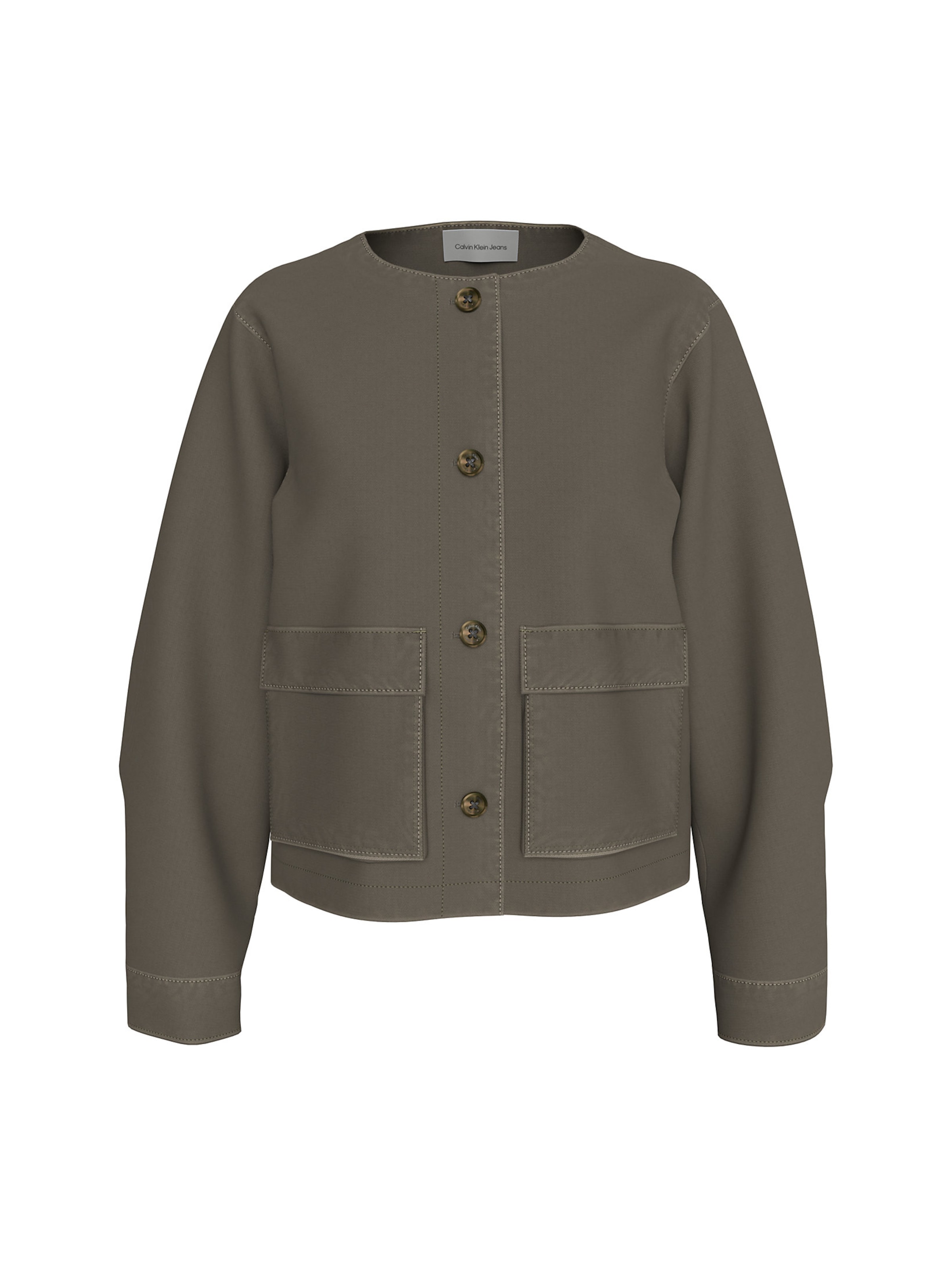 Calvin Klein Jeans Tussenjas in Groen: voorkant