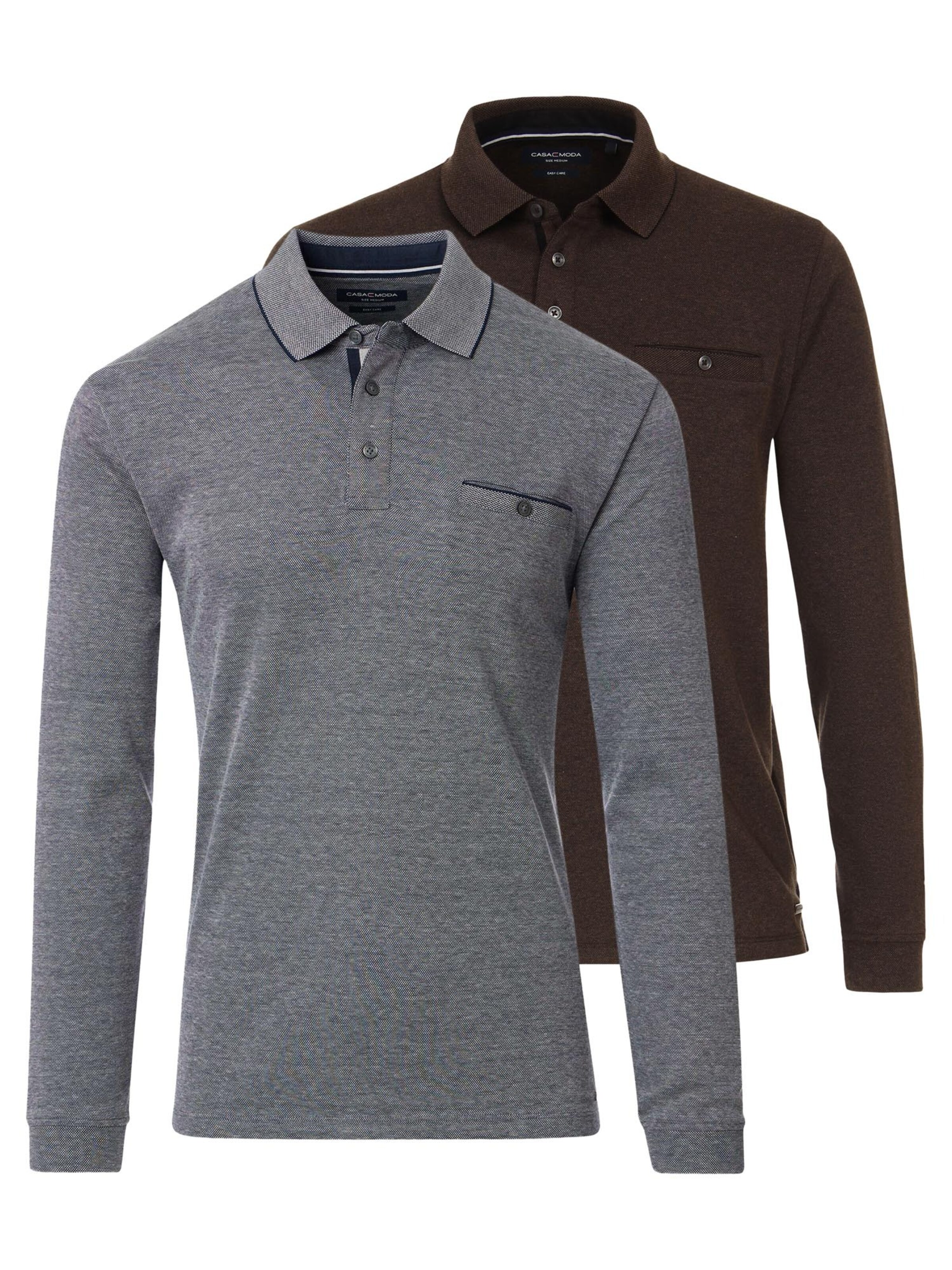 CASAMODA Shirt 'Basic' in Brown: front