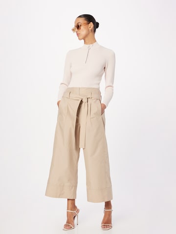 3.1 Phillip Lim Wide leg Pleat-front trousers in Green