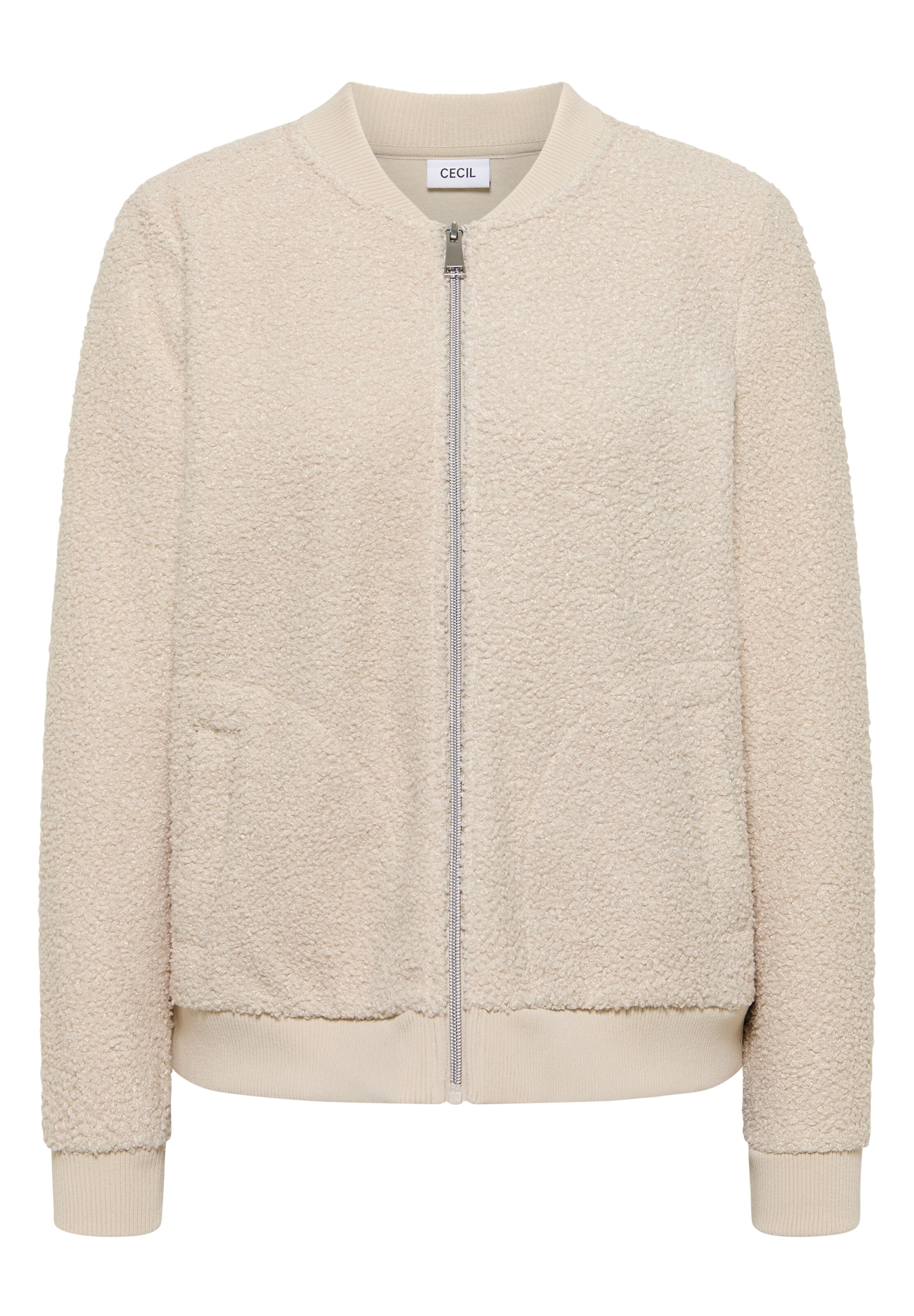 CECIL Between-Season Jacket 'Teddy' in White: front