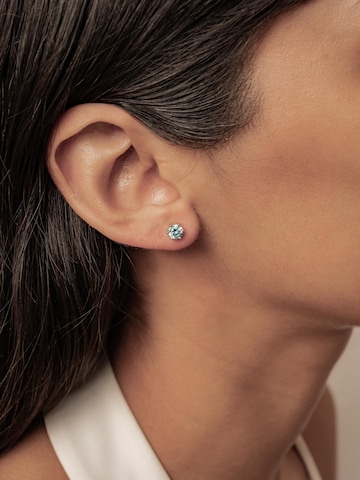 Hey Happiness Oorbellen 'Aquamarine Gemstone' in Goud