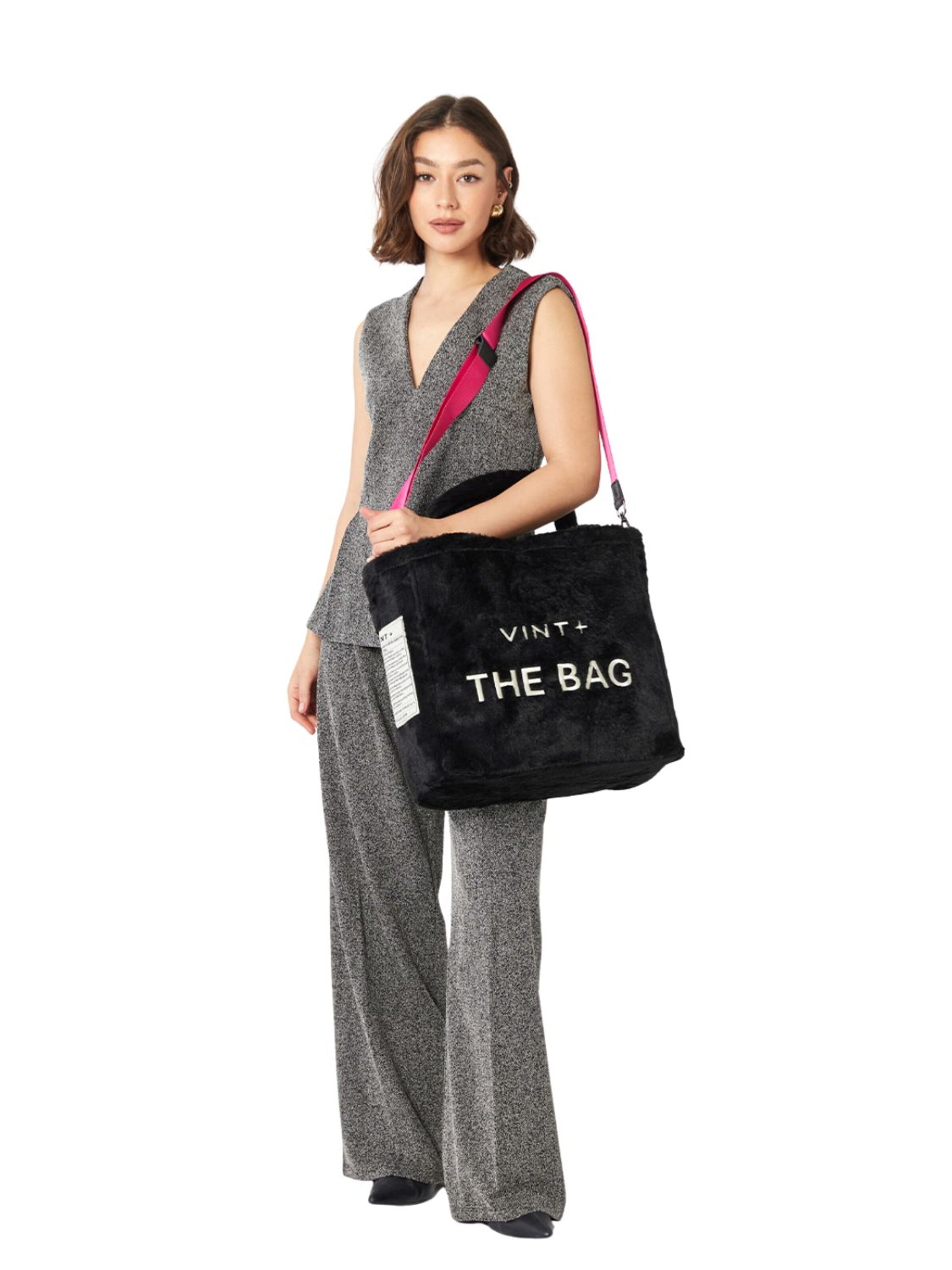 Cabas 'Fluffy Bag Big' VINT+ en noir