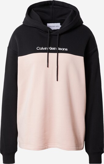 Calvin Klein Jeans Sweatshirt i puder / svart, Produktvy