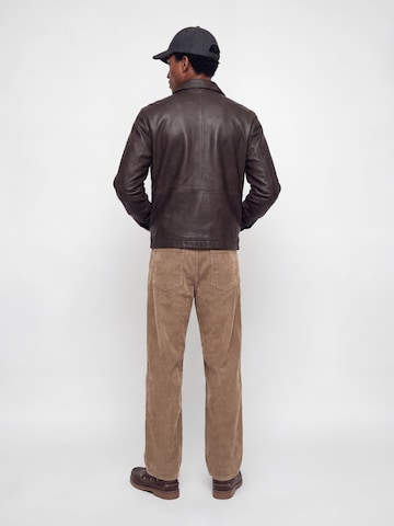 JACK & JONES Baggy Broek 'JPSTAlex Original' in Bruin