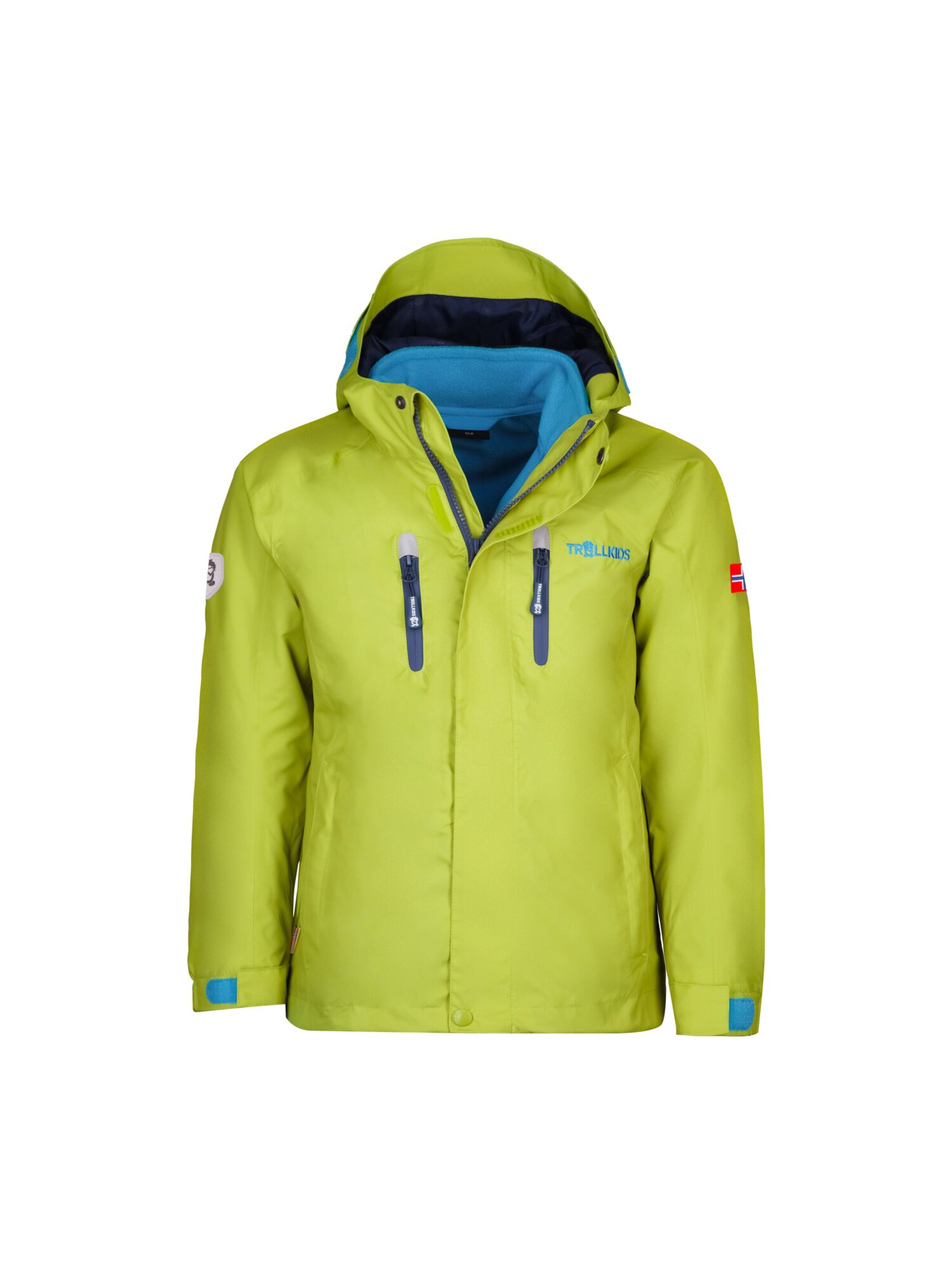 TROLLKIDS Outdoor jacket in Green: front