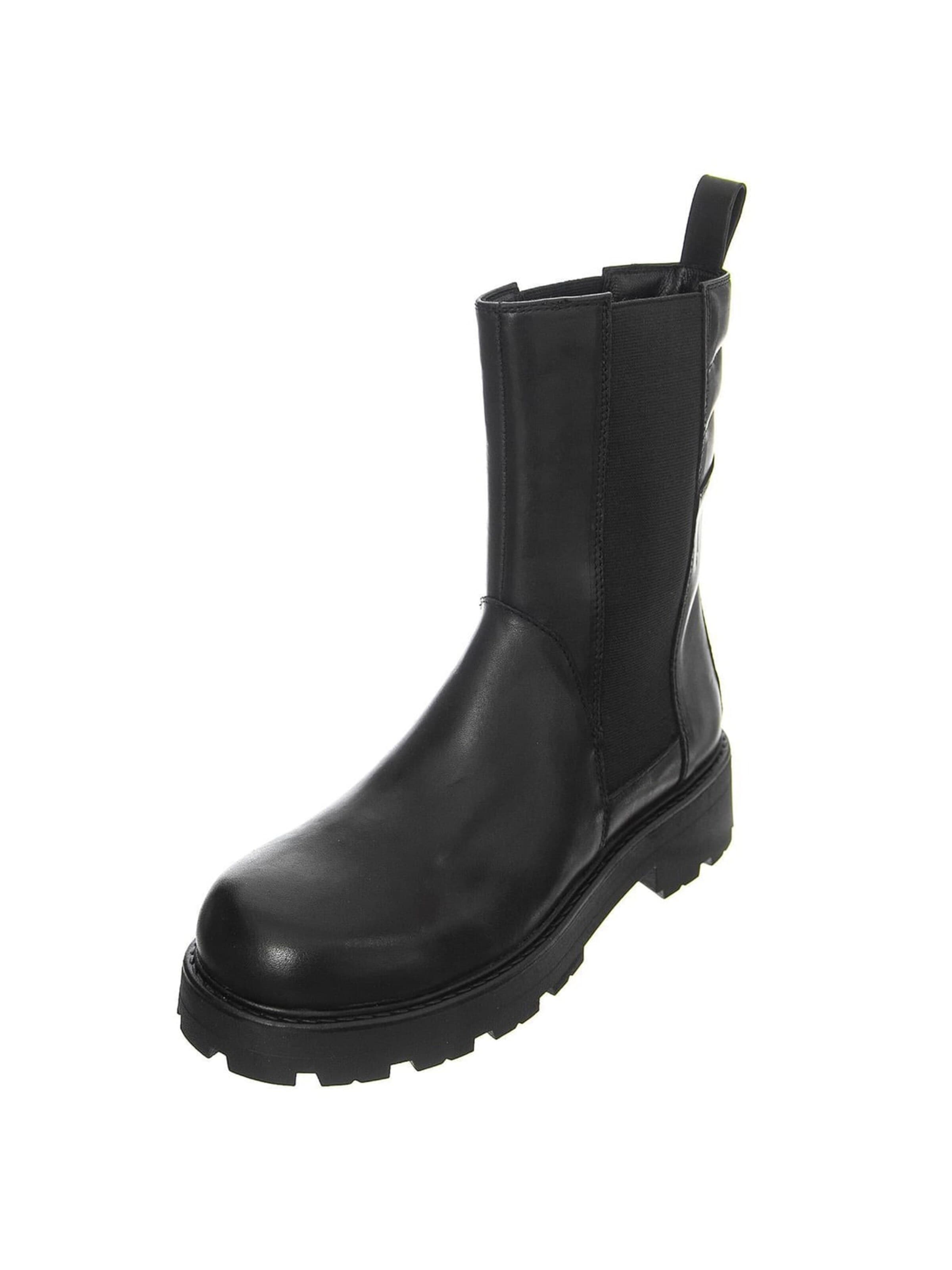 Bottes 'W' Cosmo 2.0 Cow Leather Black Boots' Vagabond en noir : devant