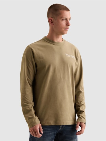 PME Legend Koszulka 'Relaxed fit T-shirt with long sleeves and back artwork' w kolorze zielony: przód