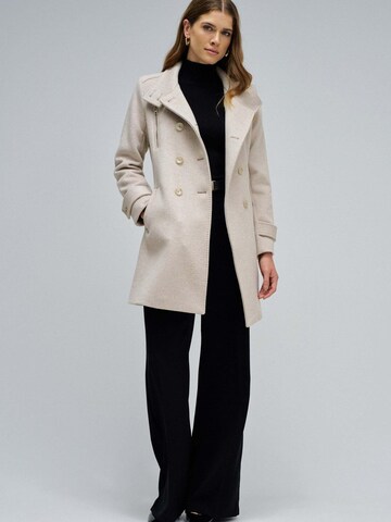 Salsa Jeans Winterjacke 'Grace Long Woolen Coat' in Beige