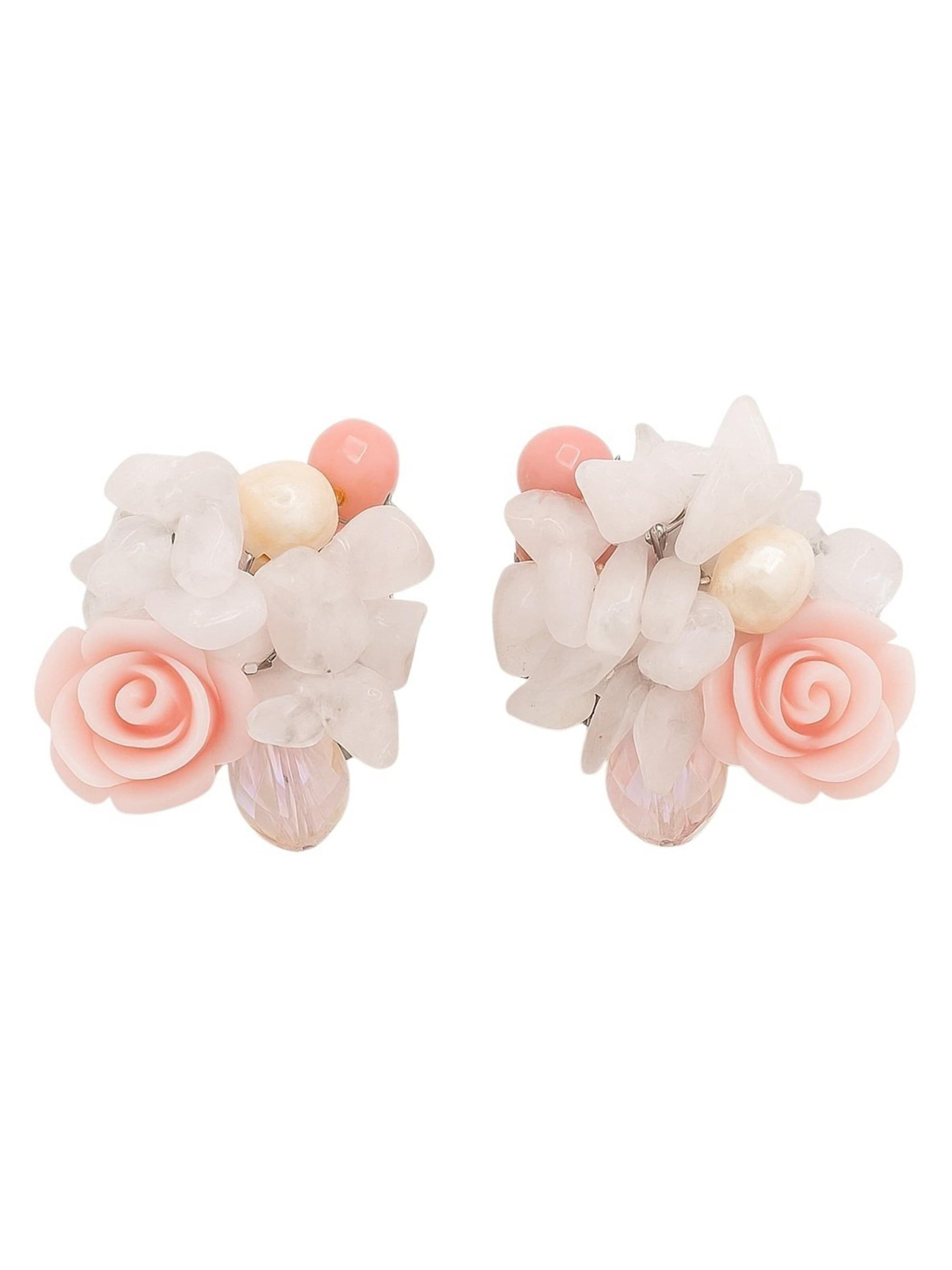 COLLEZIONE ALESSANDRO Earrings 'Blossom Beat' in Pink: front