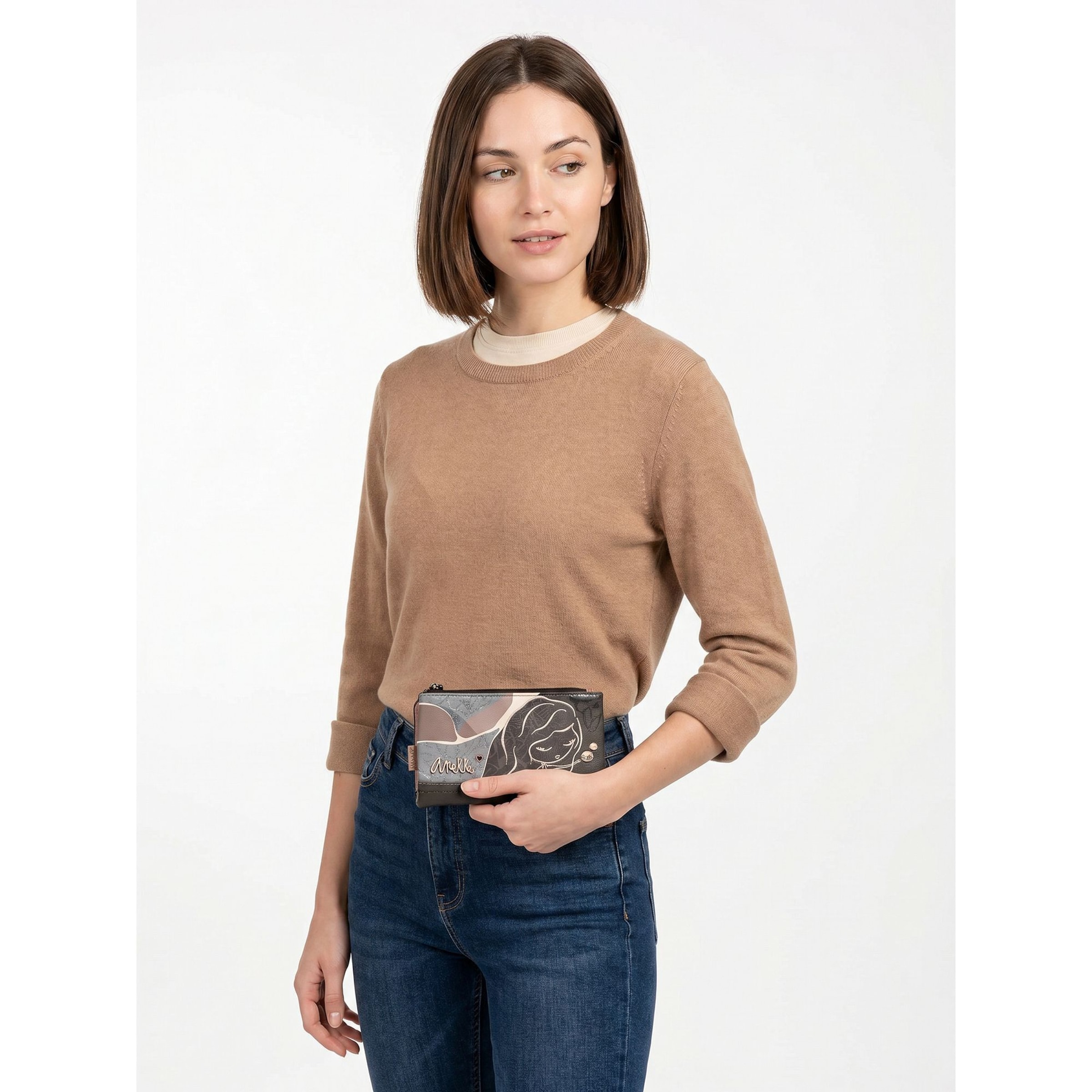Anekke Wallet in Brown: front
