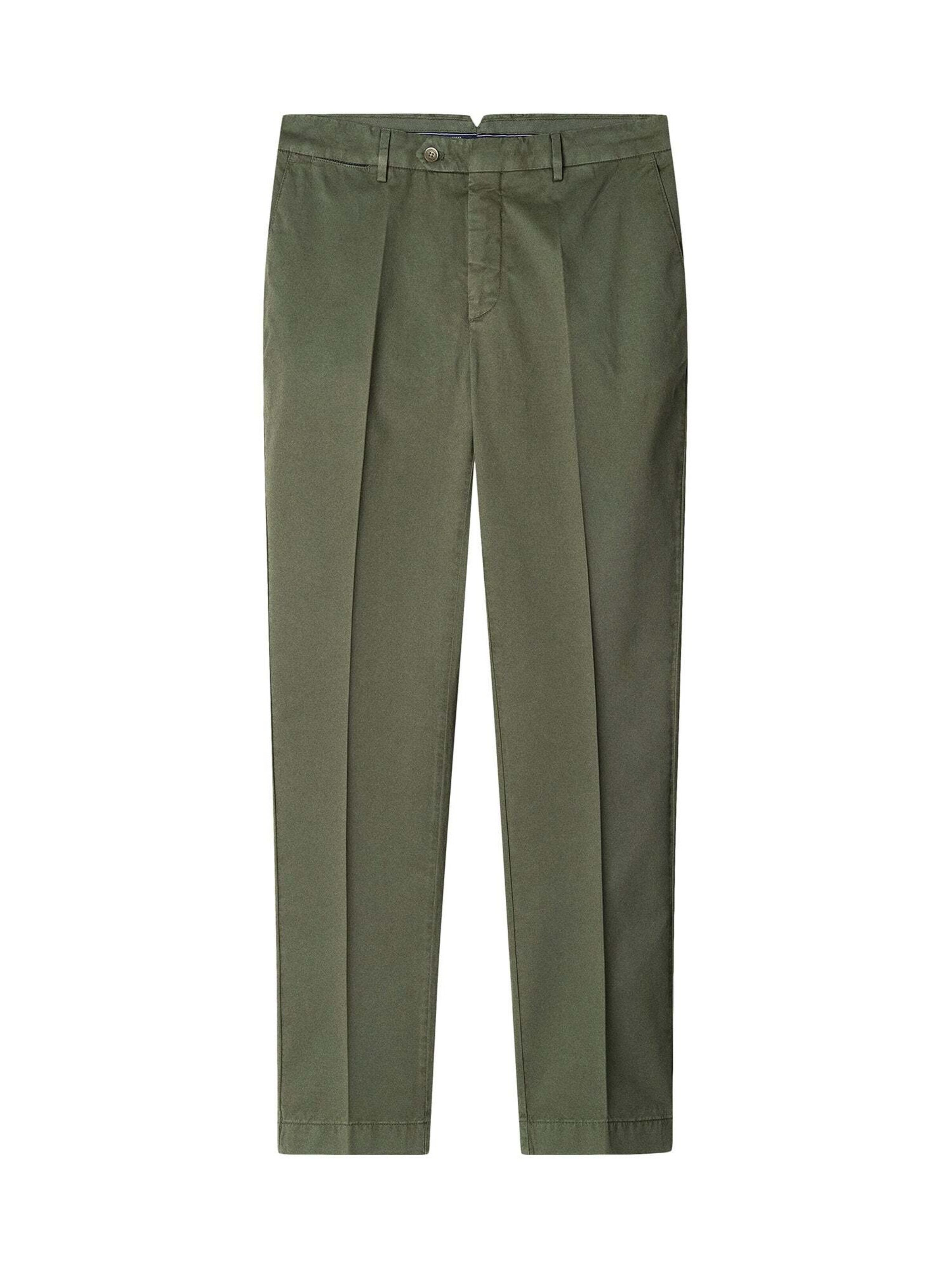 regular Pantaloni chino 'Sanderson' di Hackett London in verde: frontale