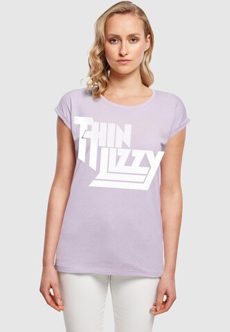 Merchcode Shirt 'Thin Lizzy' in Lila: voorkant