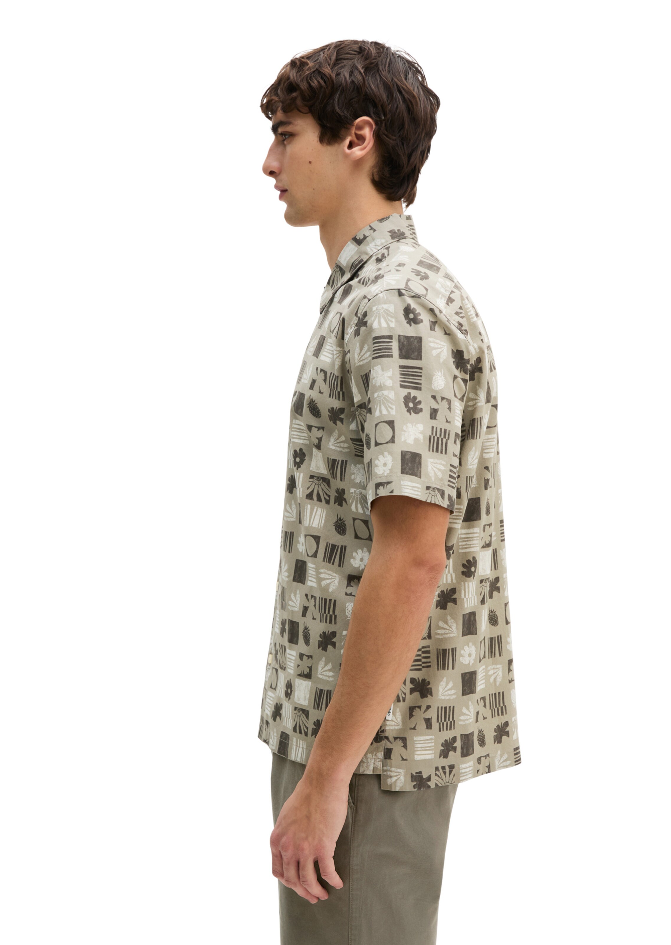 Marc O'Polo Regular fit Overhemd in Bruin