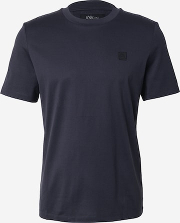 s.Oliver BLACK LABEL T-Shirt in Blau: Vorderseite