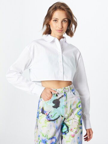 NLY by Nelly Blouse in Wit: voorkant