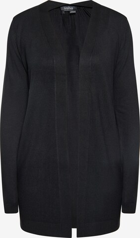 usha BLACK LABEL Knit cardigan in Black: front