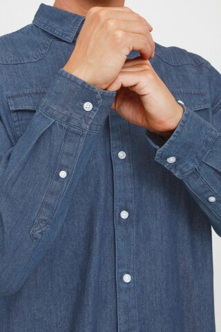 BLEND Regular fit Button Up Shirt 'Nantes' in Blue