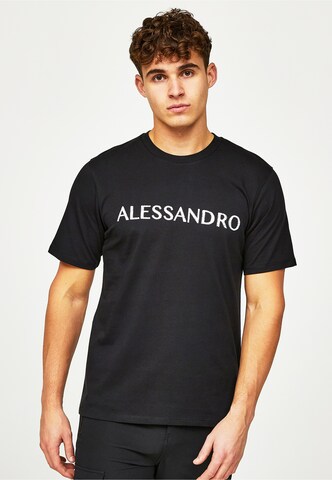 Alessandro Zavetti Koszulka 'Meucci' w kolorze czarny: przód