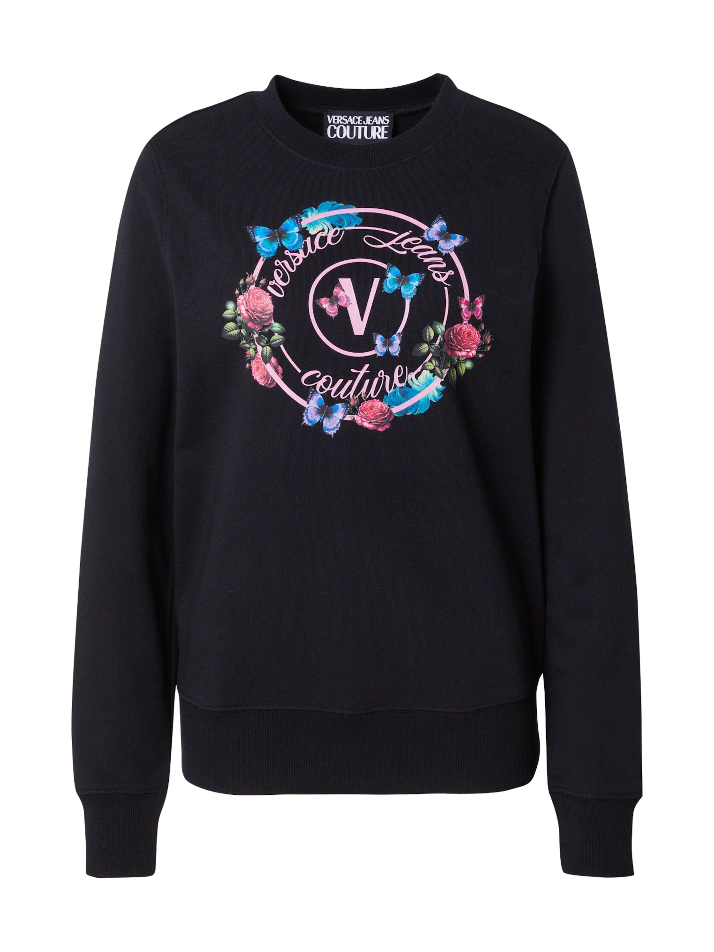 Sweat-shirt Versace Jeans Couture en noir : devant