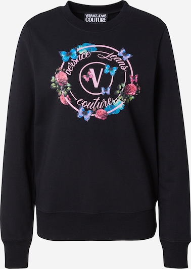 Versace Jeans Couture Sweater majica u azur / roza / magenta / crna, Pregled proizvoda