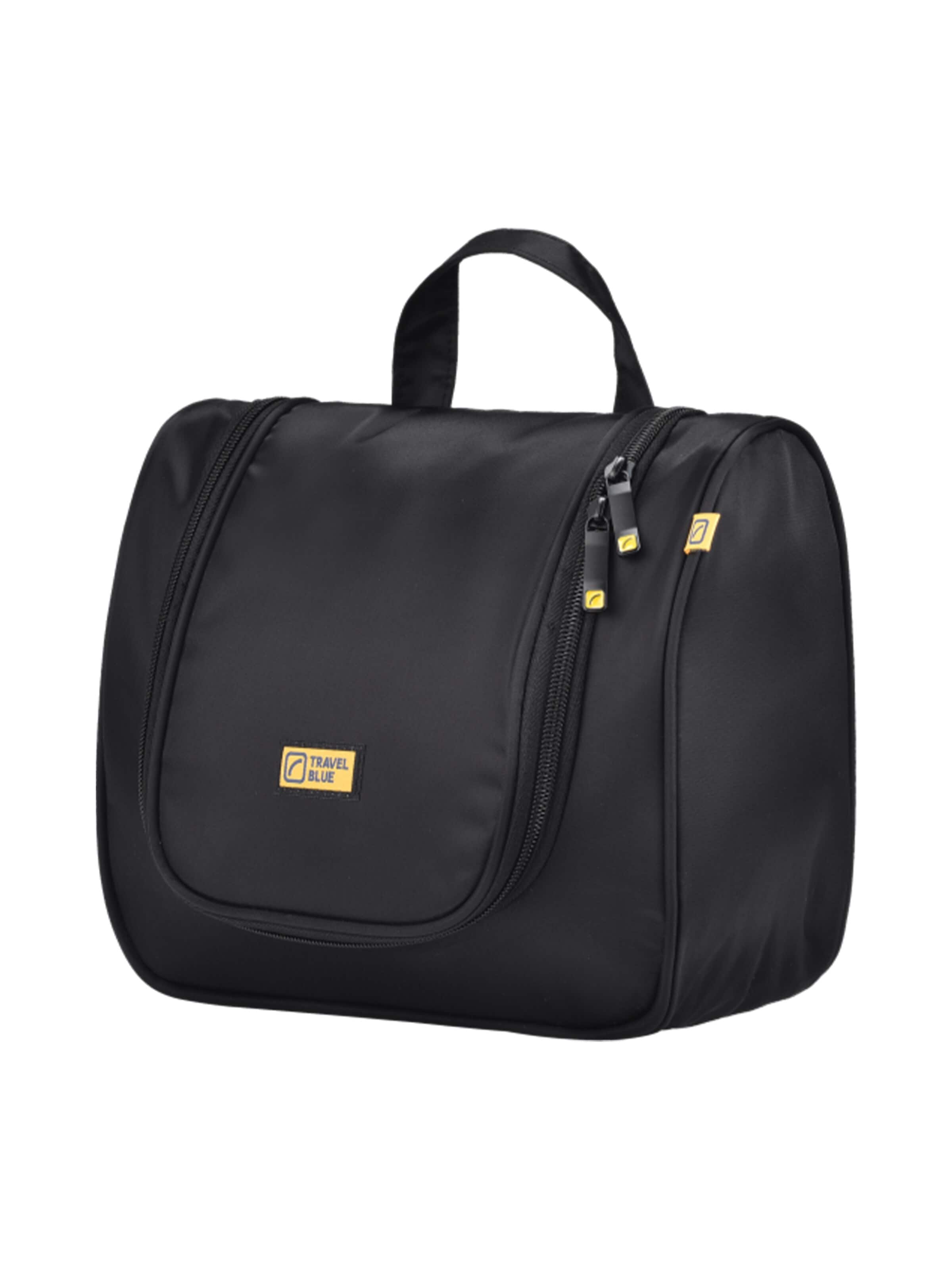 Travel Blue Toiletry Bag 'Luxury Beauty Case & Travel Toiletry Bag' in Black: front
