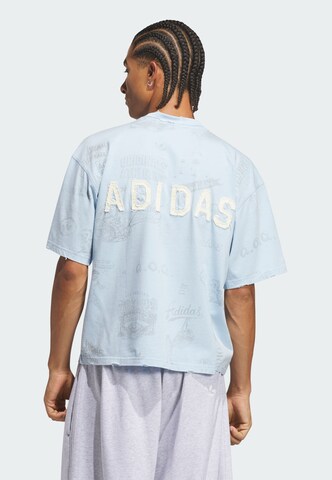 Tricou 'Varsity' de la ADIDAS ORIGINALS pe albastru: față