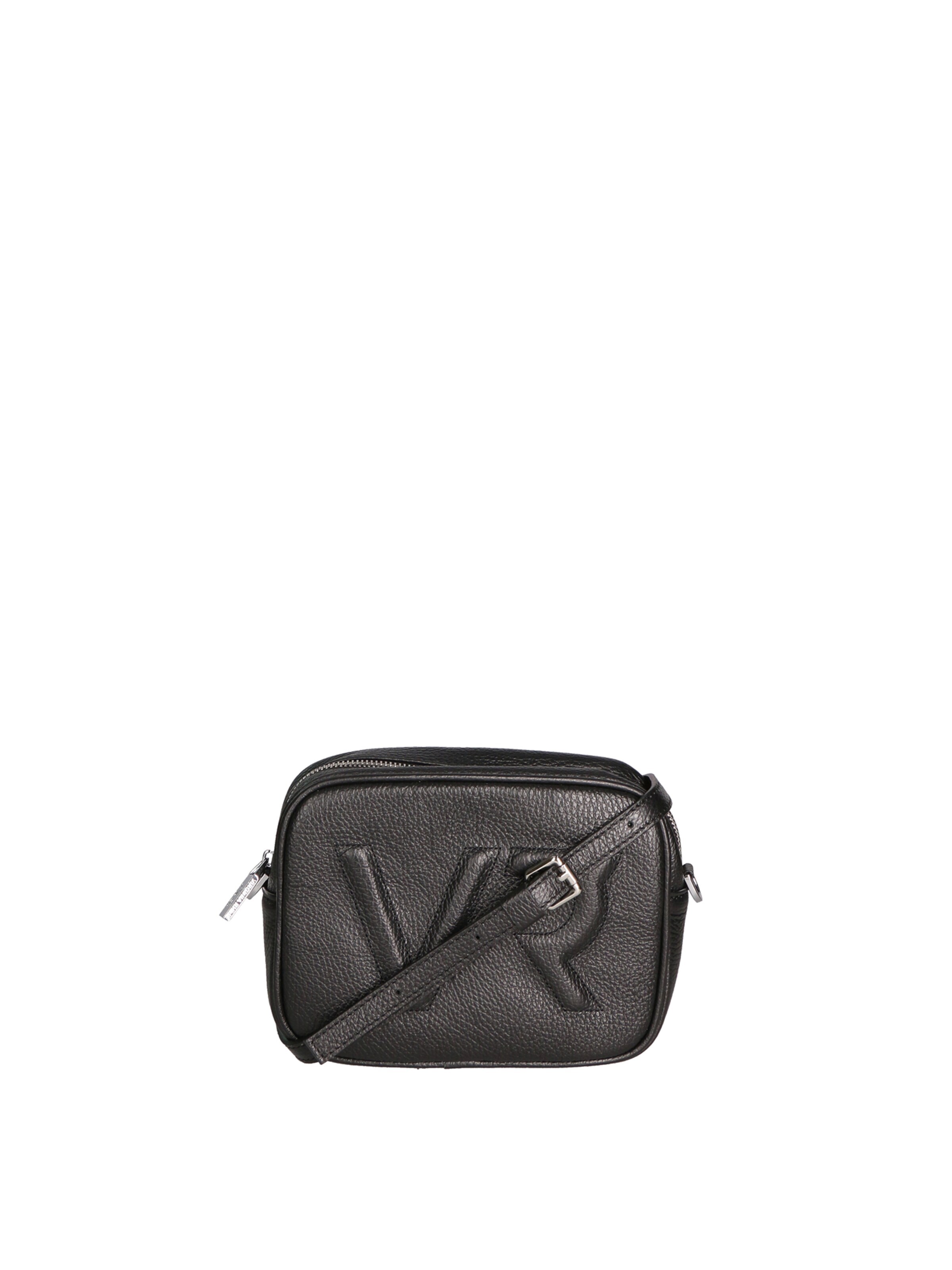 Borsa a tracolla 'Borsa a Tracolla Donna Pelle Virginia Rhinè Zip' di Virginia Rhinè in nero