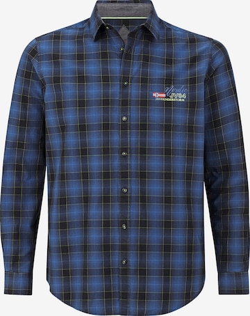 Jan Vanderstorm Comfort fit Button Up Shirt 'Eeka' in Blue: front