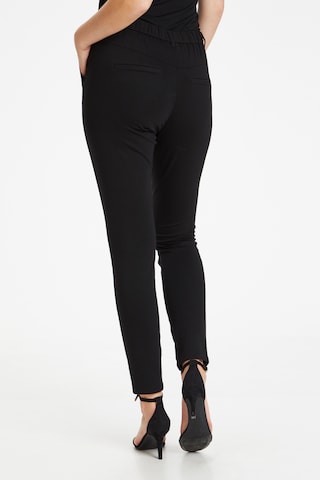 Coupe slim Pantalon 'Vicky' CULTURE en noir