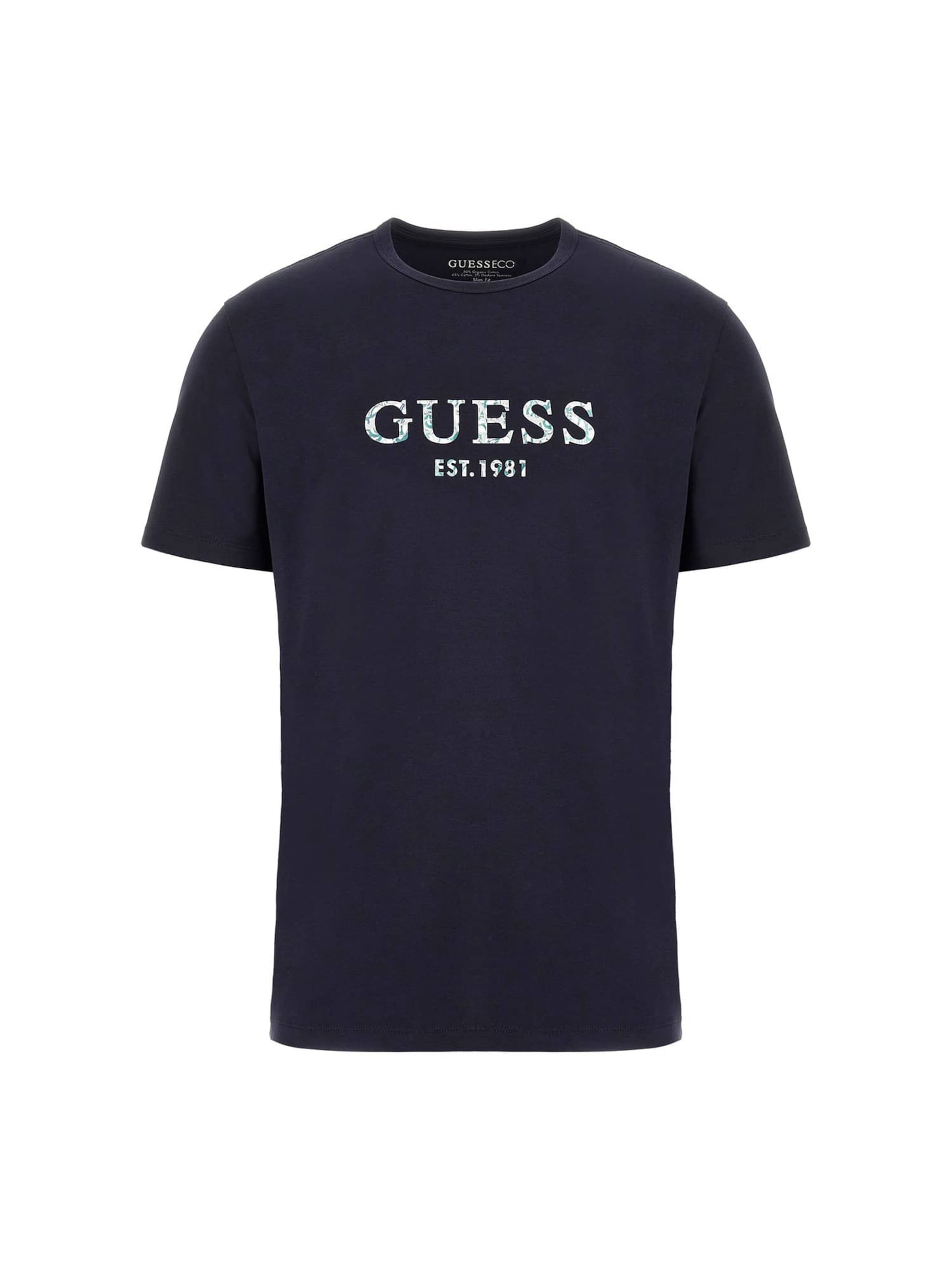 T-Shirt GUESS en bleu : devant
