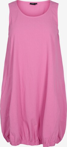 Robe 'Jeasy' Zizzi en rose : devant