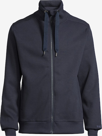 salzhaut Sweatvest 'Mool' in Blauw: voorkant