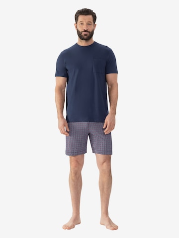 Mey Pyjama kurz 'Red Tile' in Blau