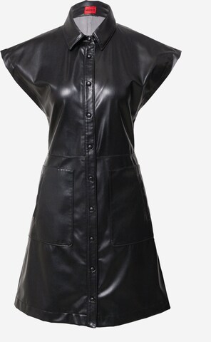 HUGO Shirt dress 'Kestia-1' in Black: front