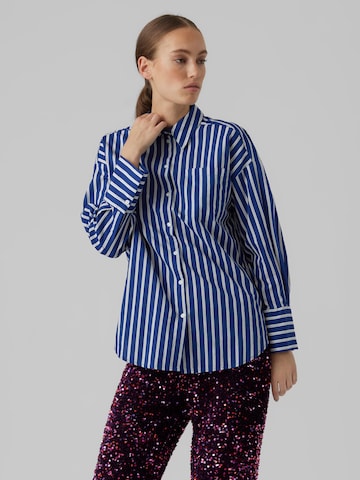 VERO MODA Blouse 'Julie' in Blauw: voorkant