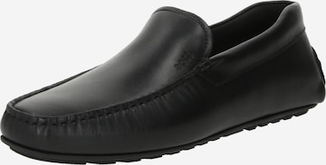 BOSS Black Moccasin 'Noel' in Black: front